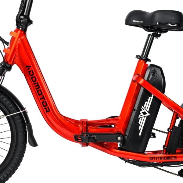 ADDMOTOR CITYTRI E-310 Folding Electric Trike for Adults.UL2849. 750W Rear Motor Electric Trike. 48V 20AH. 90MI. 3-Wheel Electric Bike for Commuting. Cargo 360lbs. Parking Brake.Differential Red - Image 25