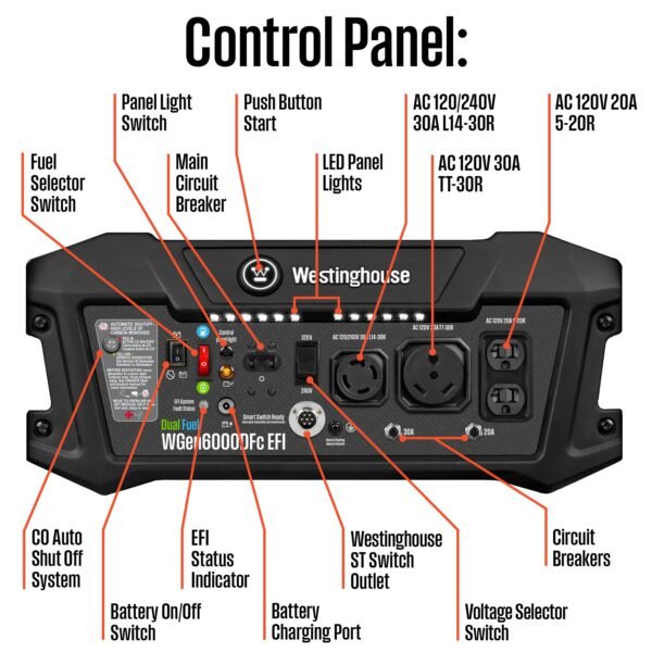 WGen6000DFc EFI - Dual Fuel with CO Sensor - Image 3