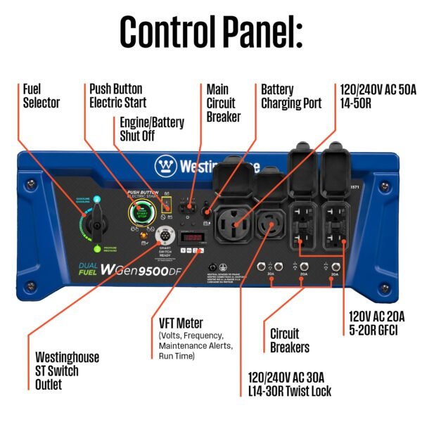 WGen9500DF Generator - Dual Fuel - Image 3