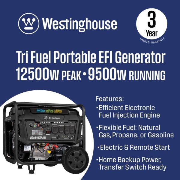 WGen9500TFc EFI - Tri-Fuel with CO Sensor - Image 2
