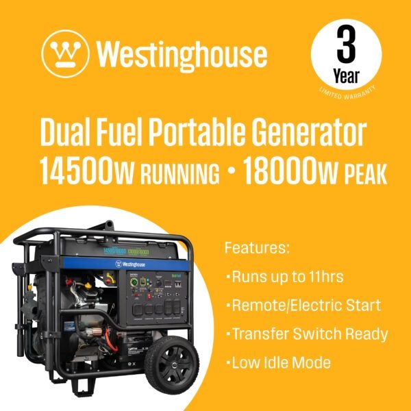 WGen14500DFc Generator - Dual Fuel with CO Sensor - Image 2